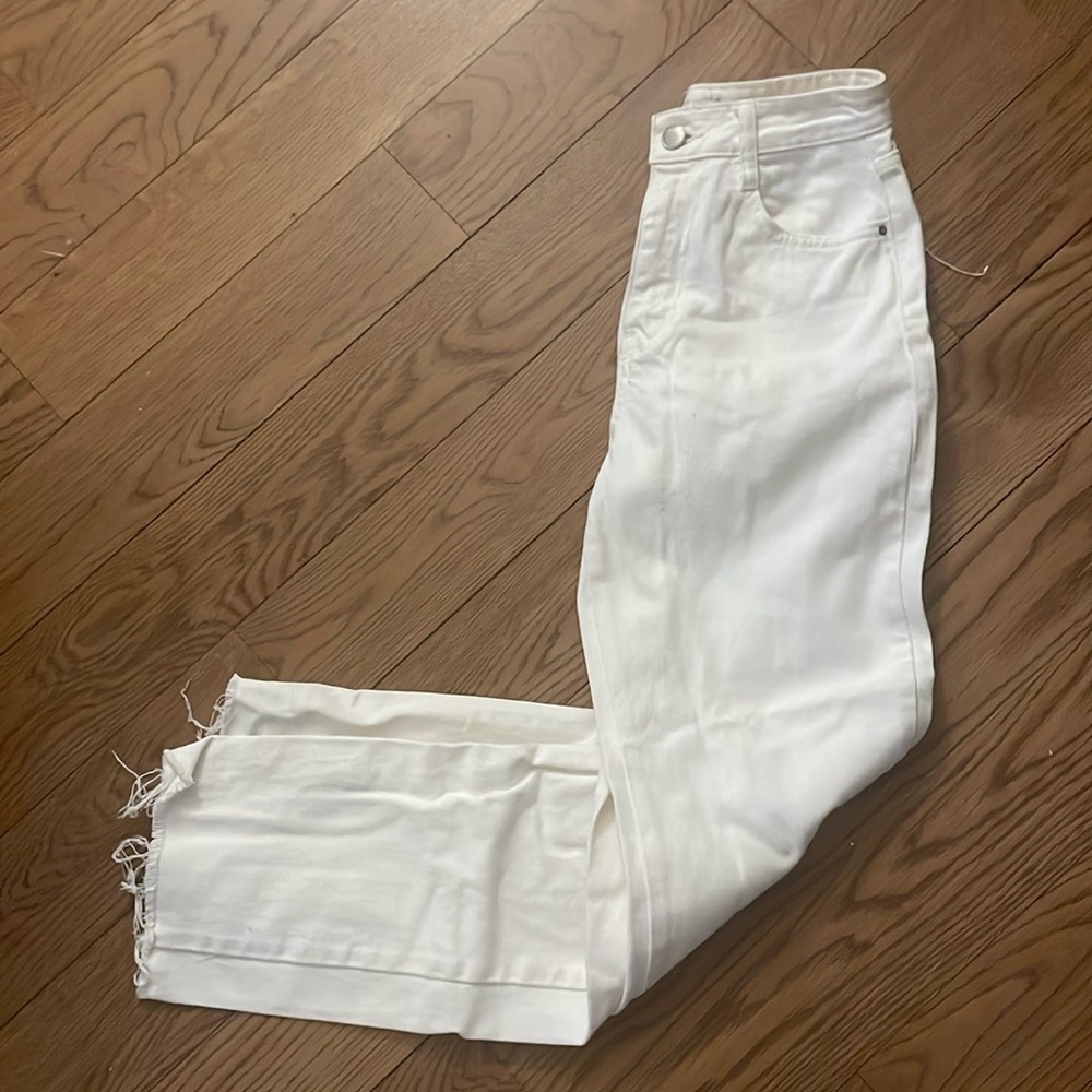 Zara White Straight Jeans